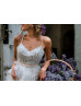 V Neck Lace Tulle Elegant Wedding Dress